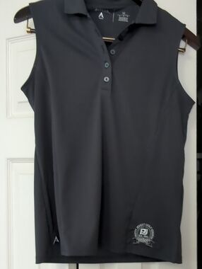 Antigua Sleeveless Polo Tank Top in Dark Navy